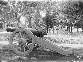 [Girl on a Cannon in City Park, Kingston]